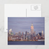 New York City Skyline Postkarte (Vorne/Hinten)