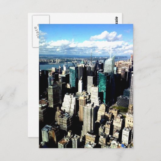 New York City Skyline Postkarte (Vorne/Hinten)