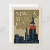 New York City Skyline Postkarte (Vorne/Hinten)