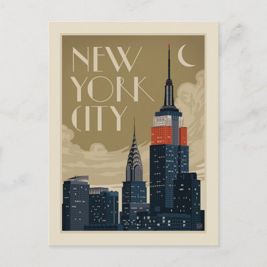 New York City Skyline Postkarte (Vorderseite)
