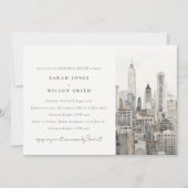 New York City Skyline Probe Dinner Einladung (Vorderseite)