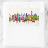 New York City Skyline Rechteckiger Aufkleber (Tasche)