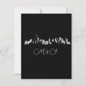 New York City Skyline Response Card RSVP Karte (Rückseite)