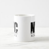 New York City Skyline Retro Style Urban Kaffeetasse (Mittel)