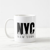 New York City Skyline Retro Style Urban Kaffeetasse (Links)