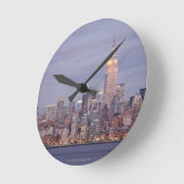 New York City Skyline Runde Wanduhr (Winkel)