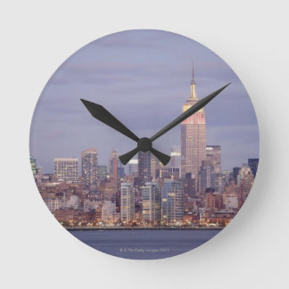 New York City Skyline Runde Wanduhr