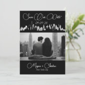 New York City Skyline Save the Date (Stehend Vorderseite)