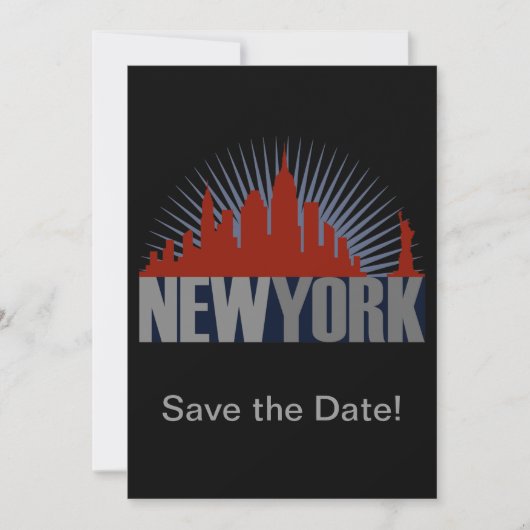 New York City Skyline Save The Date (Vorderseite)