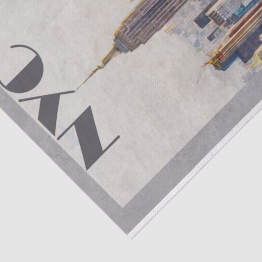 New York City Skyline Seidenpapier (Ausschnitt)