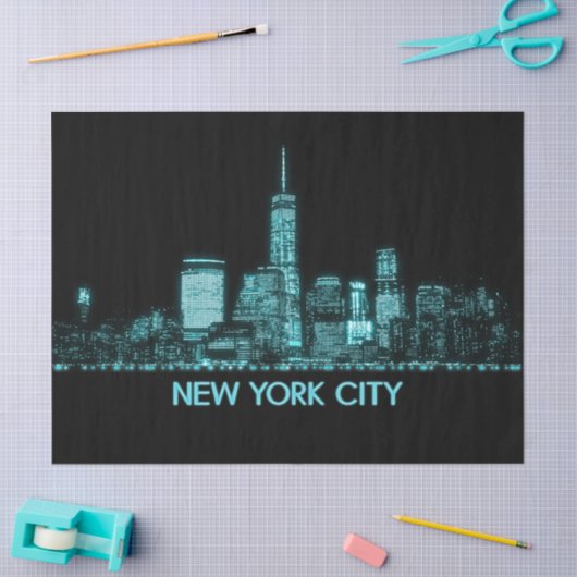 New York City Skyline Seidenpapier (Basteln)