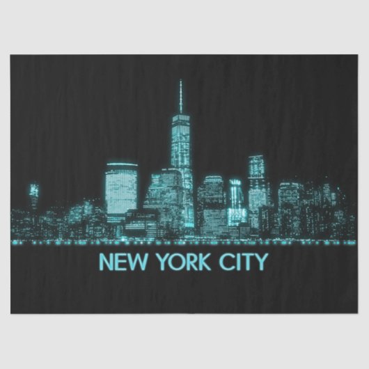 New York City Skyline Seidenpapier (Vorderseite)
