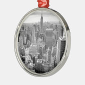 New York City Skyline Silbernes Ornament (Links)