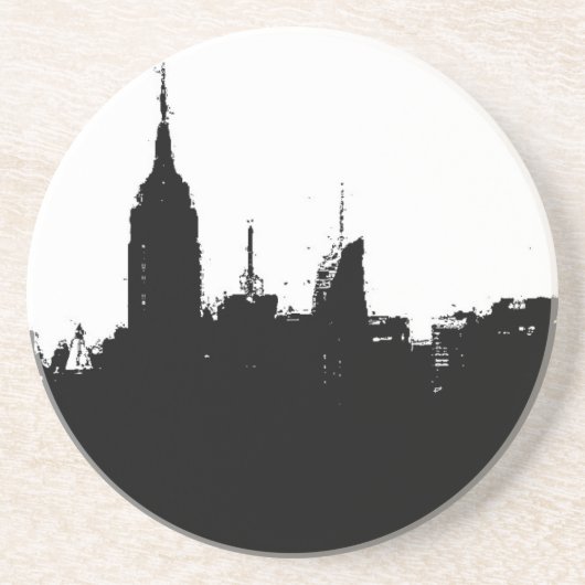New York City Skyline Silhouette Untersetzer (Vorne)