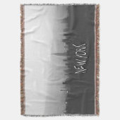 New York City Skyline Throw Blanket Decke (Vorderseite Vertikal)