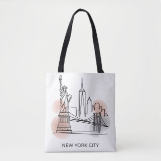 New York City Skyline Tote Bag für Frauen Tasche