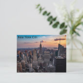 New York City Skyline Travel Foto Postkarte (Stehend Vorderseite)
