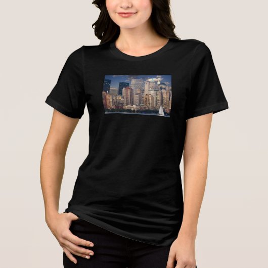 New York City Skyline Tri-Blend Shirt (Vorderseite)