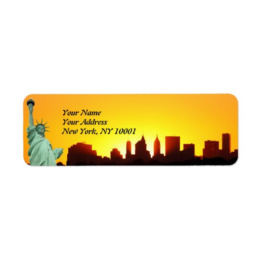 New York City Skyline und die Freiheitsstatue (Vorne)