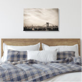 New York City Skyline und Manhattan Bridge Leinwanddruck (Insitu (Schlafzimmer))