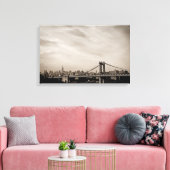New York City Skyline und Manhattan Bridge Leinwanddruck (Insitu (Wohnzimmer))