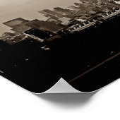 New York City Skyline und Manhattan Bridge Poster (Ecke)