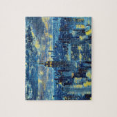 New York City Skyline Van Gogh Starry Night Puzzle (Vertikal)