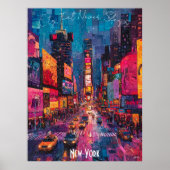 New York City Skyline - Vibrannende NYC Wall Art Poster (Vorne)