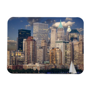 New York City Skyline von Hudson River Magnet