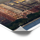 New York City Skyline von Hudson River Poster (Ecke)