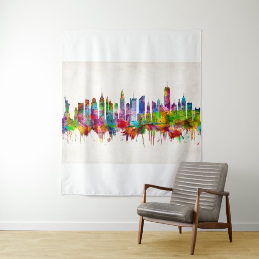 New York City Skyline Wandteppich (Beispiel)