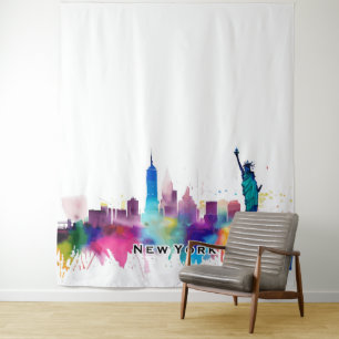 New York City Skyline Wandteppich