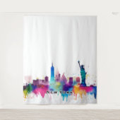 New York City Skyline Wandteppich (Vorderseite)