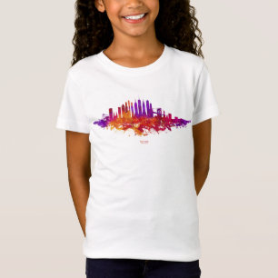New York City Skyline Watercolor auf Weiß T-Shirt