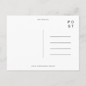 New York City Skyline Watercolor Travel Postcard Einladungspostkarte (Rückseite)