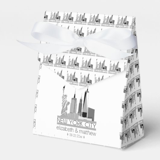 New York City Skyline Wedding Geschenkschachtel (Vorderseite)