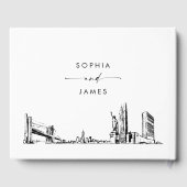 New York City Skyline Wedding Guest Book Gästebuch (Rückseite)