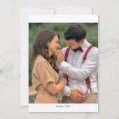 New York City Skyline Wedding Invite with Photo Einladung (Rückseite)