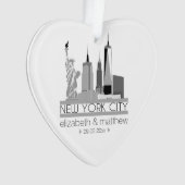 New York City Skyline Wedding Ornament (Vorderseite)