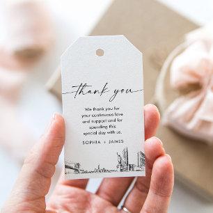 New York City Skyline Wedding Vielen Dank für Ihre Geschenkanhänger