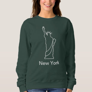 New York City Statue of Liberty Modern Weiß Sweatshirt