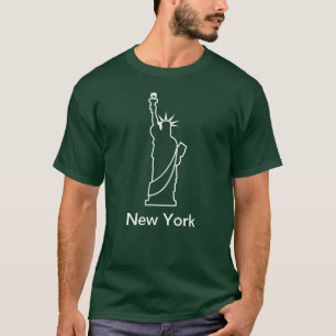 New York City Statue of Liberty Modern White T-Shirt