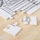 New York City Stoop Black and White Jigsaw Puzzle (Seite)