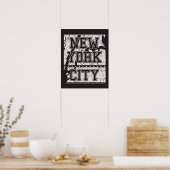New York City | Straßenkarte Poster (Küche)