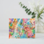 New York City Street Map Postkarte (Stehend Vorderseite)