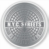 New York City Streets Brooklyn Aufkleber (Vorderseite)