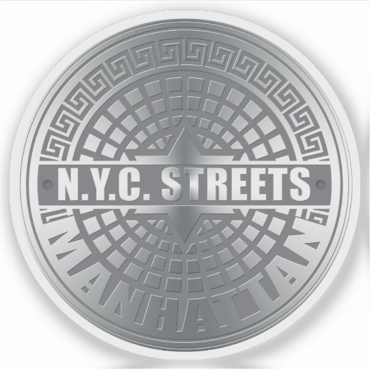 New York City Streets Manhattan Aufkleber (Vorderseite)