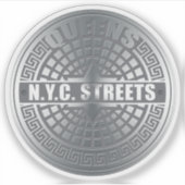 New York City Streets Queens Aufkleber (Vorderseite)