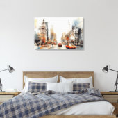 New York City, Stretched Canvas Print Leinwanddruck (Insitu (Schlafzimmer))