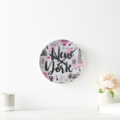New York City Style Design Runde Wanduhr (Zuhause)
